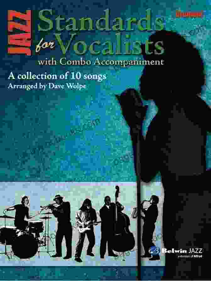 10 Jazz Standards For Vocalists With Combo Accompaniment Book Cover Featuring A Microphone And Musical Notes Singin With The Jazz Combo (Alto Saxophone): 10 Jazz Standards For Vocalists With Combo Accompaniment