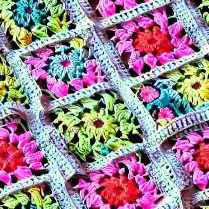 A Close Up Image Of A Granny Square With Intricate Lacework Details. Granny Square Flair UK Terms Edition: 50 Fresh Modern Variations Of The Classic Crochet Square