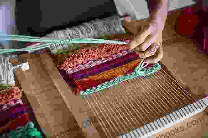 A Close Up Of A Loom Being Used To Weave A Colorful Tapestry Weaving Looms Projects: Making Beautiful Things Using Weaving Looms Technique