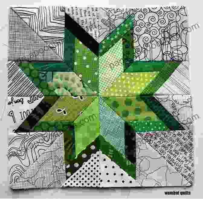 A Close Up Of An Intricate Star Block, Showcasing The Meticulous Piecing And Appliqué Detailing. Make Star Quilts: 11 Stellar Projects To Sew