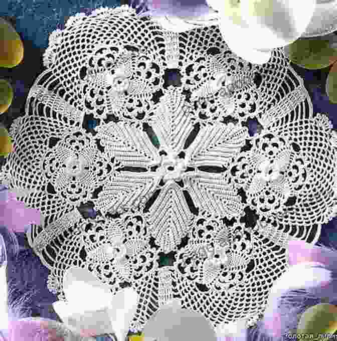 A Close Up Of Intricate Crochet Lace, Featuring Intricate Motifs And Delicate Threads. 150 Favorite Crochet Designs (Dover Knitting Crochet Tatting Lace)