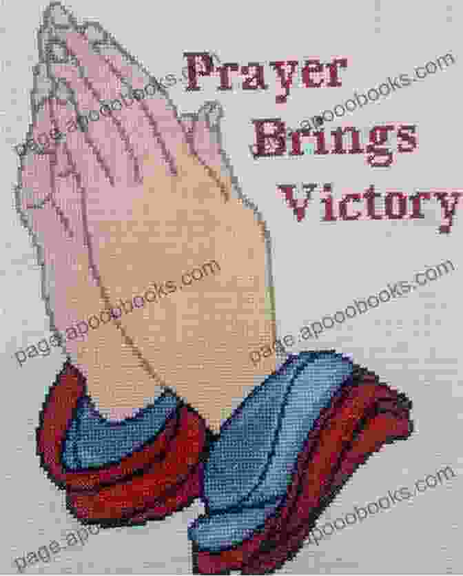 A Close Up Of The Praying Hands Cross Stitch Pattern, Showcasing Its Intricate Details. Praying Hands Cross Stitch Pattern