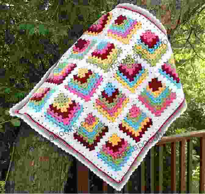 A Colorful Granny Square With A Bold Geometric Pattern. Granny Square Flair UK Terms Edition: 50 Fresh Modern Variations Of The Classic Crochet Square