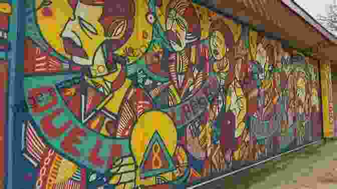 A Colorful Mural Depicting Latino Life, Showcasing Vibrant Street Art Latinos And American Popular Culture