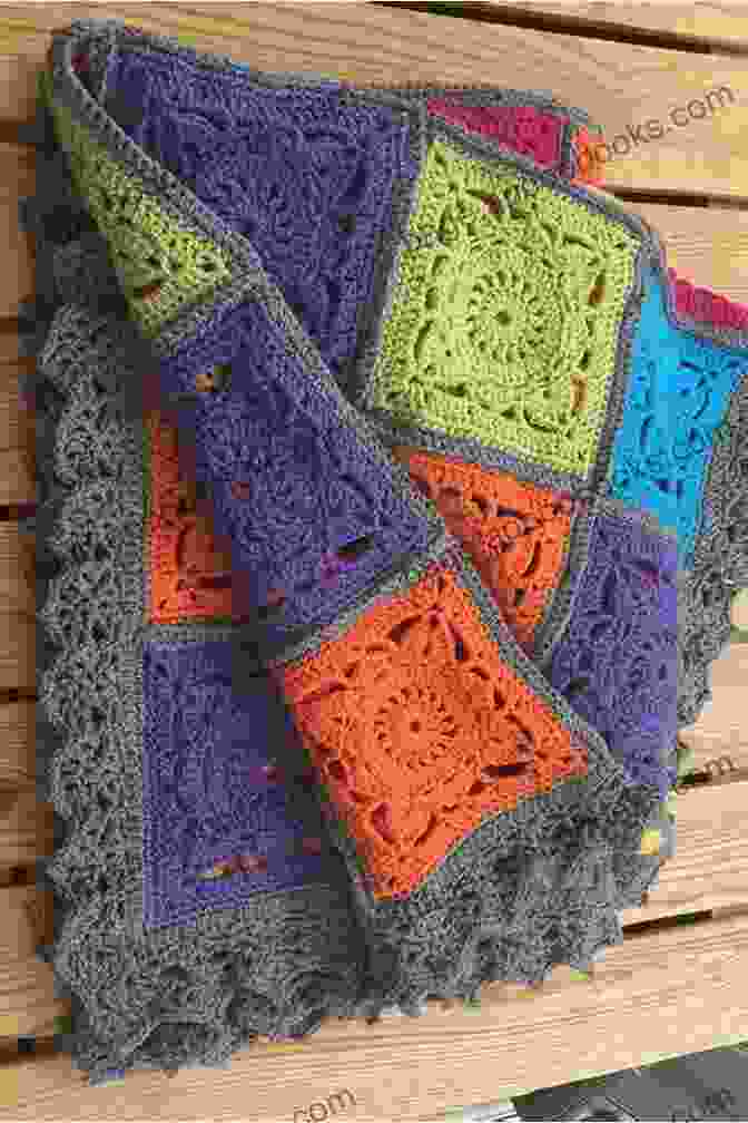 A Cozy Blanket Made With Multiple Granny Squares In Different Colors And Patterns. Granny Square Flair UK Terms Edition: 50 Fresh Modern Variations Of The Classic Crochet Square