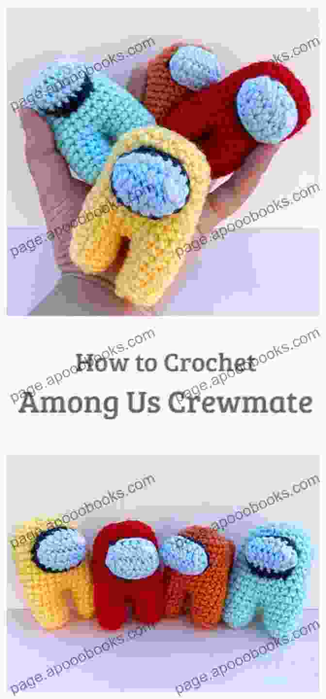 A Wrapped Gift Box, Adorned With An Among Us Crewmate Amigurumi, Ready To Bring Joy. Among Us Crewmate Crochet: Simple Amigurumi Crochet Toy DIY