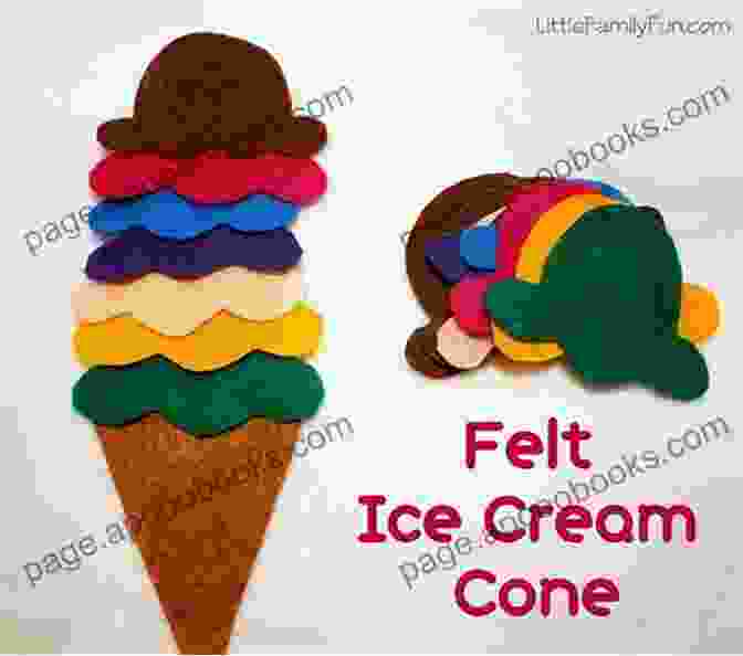 Attaching Ice Cream Scoops To The Felt Cone Step By Step Tutorial To Make Felt Icecream On The Cone