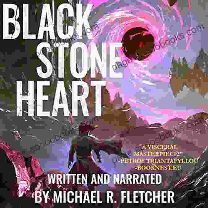 Black Stone Heart: The Obsidian Path Book Cover Featuring An Intricate Obsidian Heart Emitting Ethereal Light Black Stone Heart (The Obsidian Path 1)