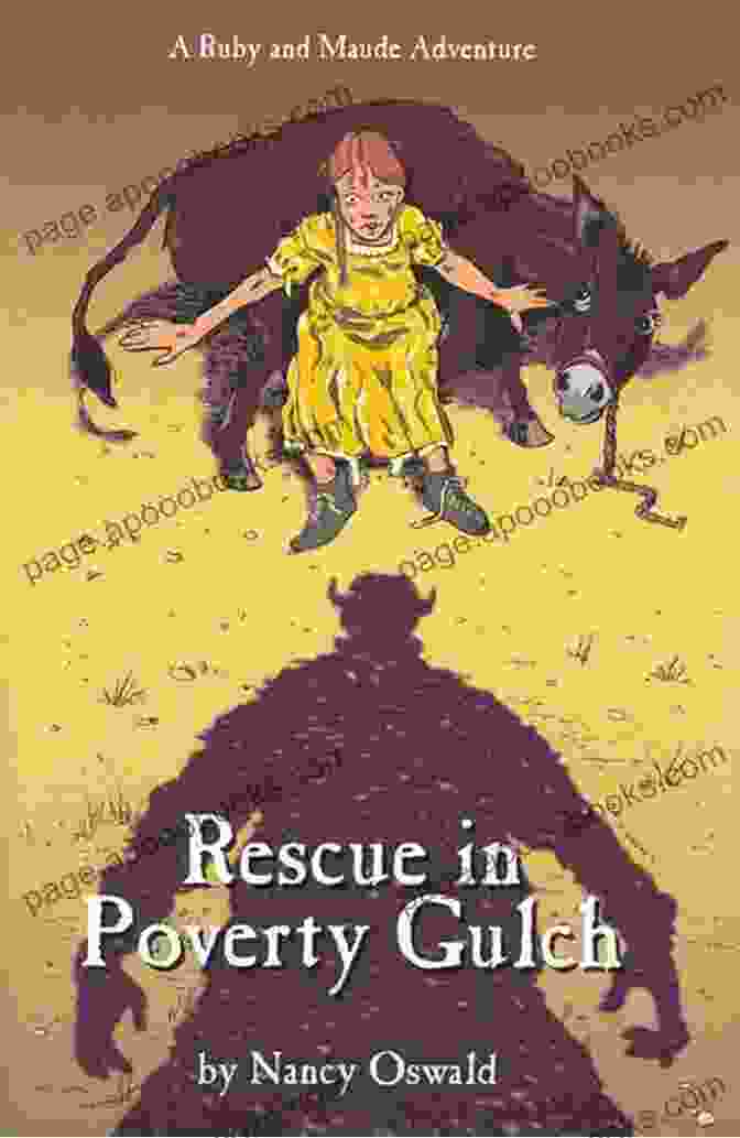 Book Cover Of Rescue In Poverty Gulch, Featuring A Woman On Horseback Against A Backdrop Of Mountains And A Dramatic Sunset Rescue In Poverty Gulch Nancy Oswald