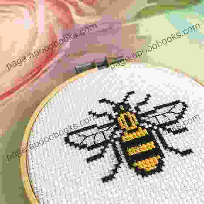 Cross Stitch Pattern Of A Buzzing Bee, Its Wings Adorned With Intricate Details Cross Cross Stitch Pattern Mother Bee Designs