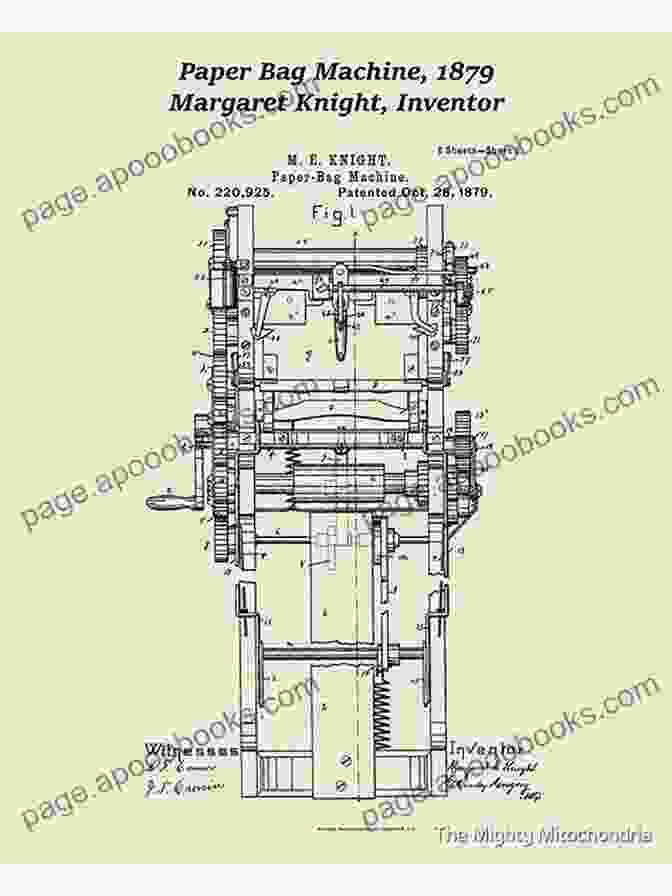 Diagram Of Margaret Knight's Paper Bag Machine, Showing The Roll Of Paper, The Folding And Gluing Mechanisms, And The Finished Bag Coming Out. Margaret Knight: Girl Inventor Marlene Targ Brill