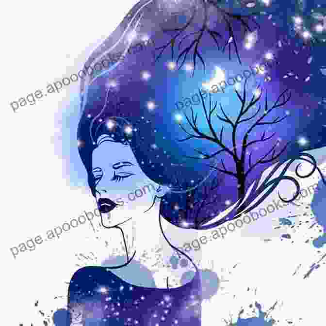 Fathom Me Not Saint Book Cover With A Silhouette Of A Woman On A Starry Night Fathom Me Not A Saint