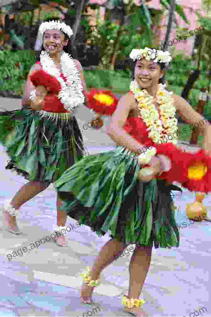 Hula Dancers Performing With Traditional Costumes And Implements Unwritten Literature Of Hawaii The Sacred Songs Of The Hula