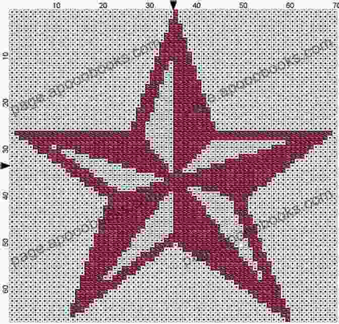 Intricate Lone Star Cross Stitch Pattern Texas Star Cross Stitch Pattern