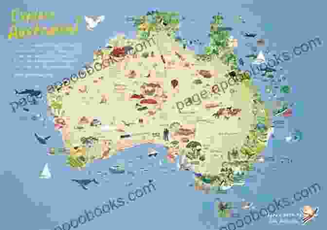 Map Of Australia With Historical Landmarks And International Connections Highlighted Australia: Background And U S Relations