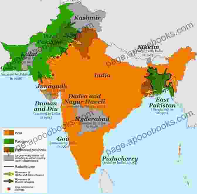 Map Of The Partition Of India And Pakistan The Transfer Of Power In India