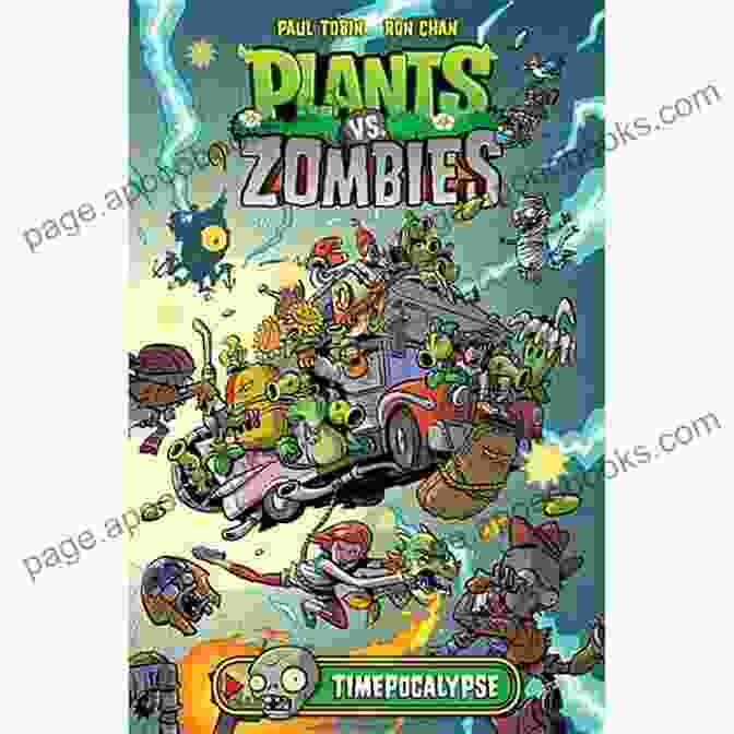 Plants Vs. Zombies: Timepocalypse Artwork Featuring Plants Battling Zombies Among Dinosaurs Plants Vs Zombies: Timepocalypse #5 Paul Tobin