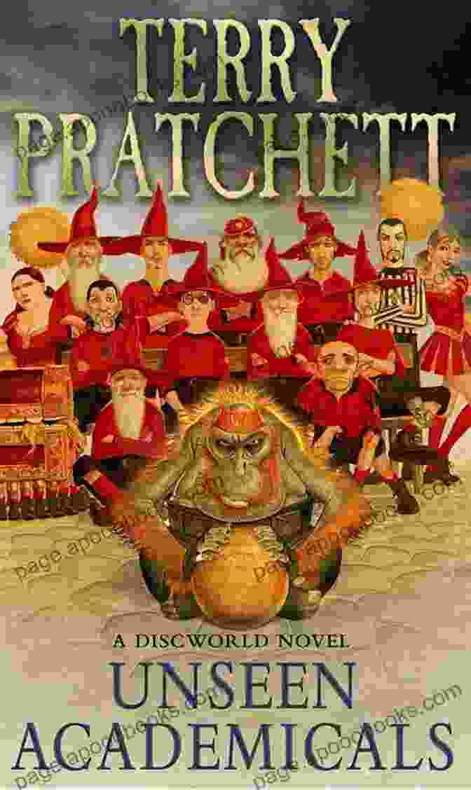 Unseen Academicals Book Cover Featuring Wizards Playing Football Unseen Academicals: A Novel Of Discworld