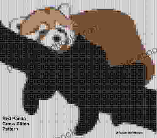 Red Panda Cross Stitch Pattern