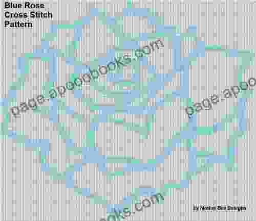 Blue Rose Cross Stitch Pattern