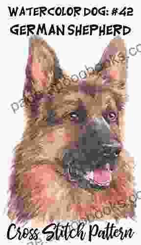 Counted Cross Stitch Pattern: Watercolor Dog #42 German Shepherd: 183 Watercolor Dog Cross Stitch