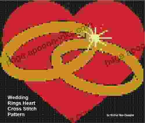 Wedding Rings Heart Cross Stitch Pattern